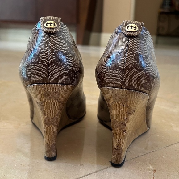 Gucci G print wedge size 9 1/2 - Picture 6 of 10